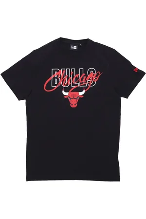 New Era Sport, Herre, Sort, S, Bomuld, Chicago Bulls Script Tee Sort/Rød