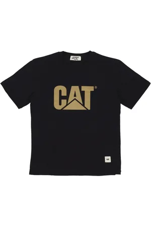 Caterpillar Top, Herre, Sort, M, Bomuld, Logo Tee Kortærmet T-shirt
