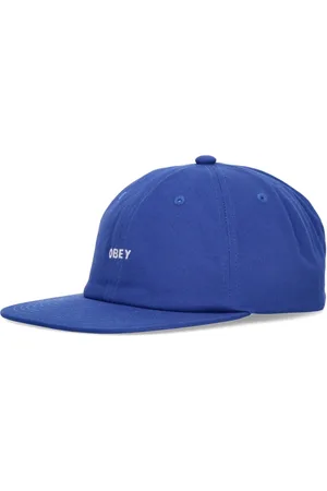 Obey Tilbehør, Herre, Blå, ONE SIZE, Bomuld, Fed Twill Flat Brim Kasket Blå