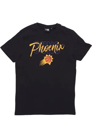 New Era Sport, Herre, Sort, XL, Bomuld, Phoenix Suns Script Tee Sort/Gul