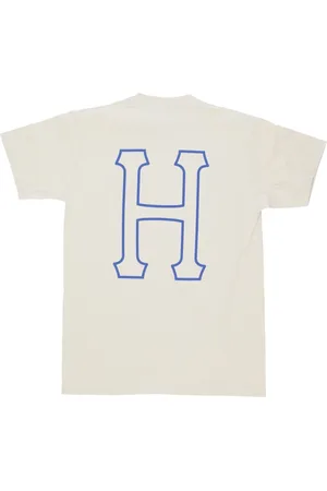 Huf Top, Herre, Hvid, XL, Bomuld, Mænds Tee Bone T-shirt Regular Fit