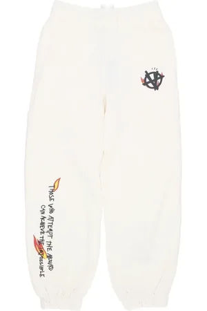 Acupuncture Bukser, Herre, Hvid, M, Bomuld, Flamed Logo Letvægts Tracksuit Bukser