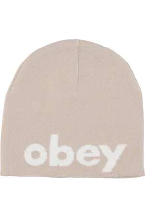 Obey Tilbehør, Herre, Grå, ONE SIZE, Uld, Sølvgrå Beanie Hat Strækbart Stof