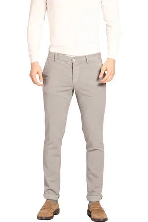 Masons Bukser, Herre, Grå, L, Tyl, Slim Fit Chino Bukser Milano Style