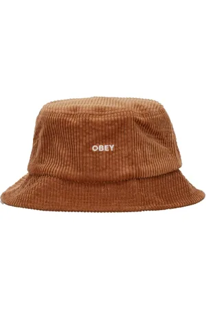 Obey Tilbehør, Herre, Brun, ONE SIZE, Bomuld, Fed Cord Bucket Hat Brun
