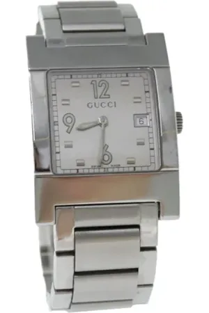 Gucci Pre-owned, Dame, Grå, ONE SIZE, Uld, Pre-owned Metal watches