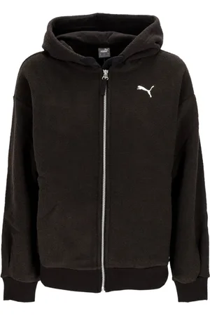 PUMA Sweathshirts & Hoodies, Dame, Sort, M, Uld, Chenille Full-zip Vinter Hoodie Sort