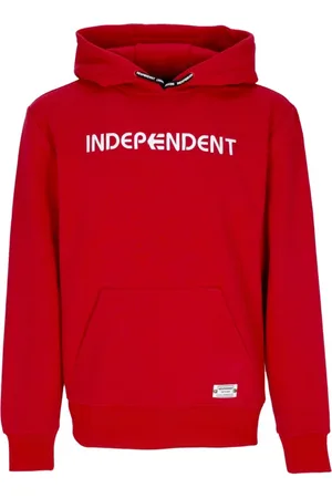 Etnies Sweathshirts & Hoodies, Herre, Rød, S, Bomuld, Broderet Hættetrøje Rød Herre Sweatshirt