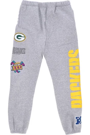 Mitchell & Ness Bukser, Herre, Grå, XL, Bomuld, Green Bay Packers Fleece Tracksuit Bukser