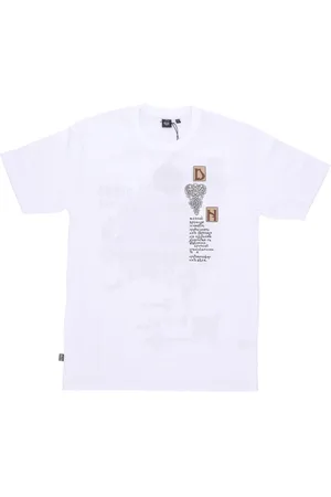 DOLLY NOIRE Top, Herre, Hvid, XL, Bomuld, Hvid Mænds T-shirt med gammel drage