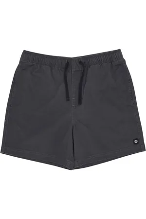 Element Shorts, Herre, Sort, XL, Bomuld, Sort Twill Shorts med Elastisk Talje