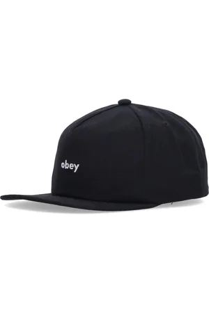 Obey Tilbehør, Herre, Sort, ONE SIZE, Bomuld, Flad skygge snapback kasket sort