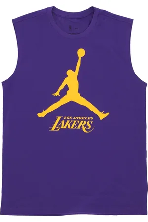 Jordan Top, Herre, Lilla, L, Polyester, Lakers Celebration Tee Lilla