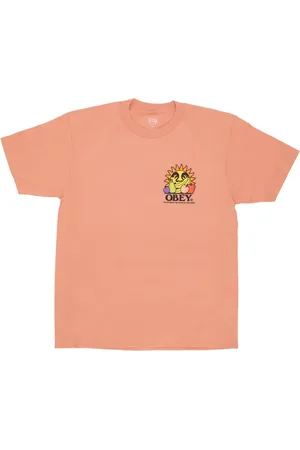 Obey Top, Herre, Lyserød, XL, Bomuld, Fremtidens Frugter Arbejdstøj Citrus T-shirt