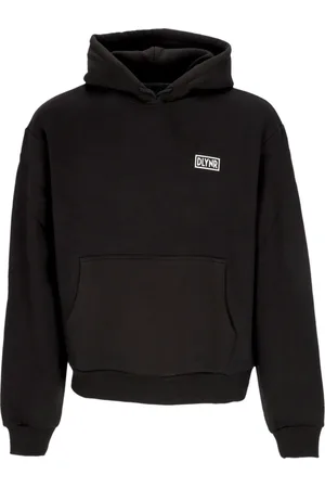 DOLLY NOIRE Sweathshirts & Hoodies, Herre, Sort, XL, Bomuld, Sort Logo Bagpå Hættetrøje
