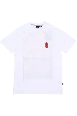 DOLLY NOIRE Top, Herre, Hvid, XL, Bomuld, Hvid T-shirt med kranieprint til mænd