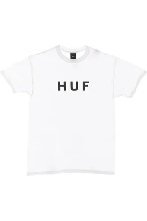 Huf Top, Herre, Hvid, XL, Bomuld, Hvid Logo Tee Kortærmet T-shirt