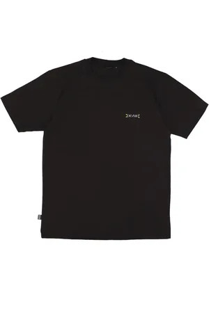 DOLLY NOIRE Top, Herre, Sort, L, Bomuld, Grail Sort Tee Kortærmet T-shirt