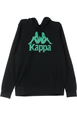 Kappa Sweathshirts & Hoodies, Herre, Sort, S, Uld, Stilfuld Herre Hoodie Sort/Grøn