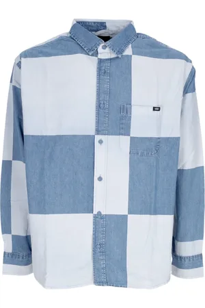 Vans Skjorte, Herre, Blå, L, Denim, Vintage Indigo Ternet Denim Skjorte