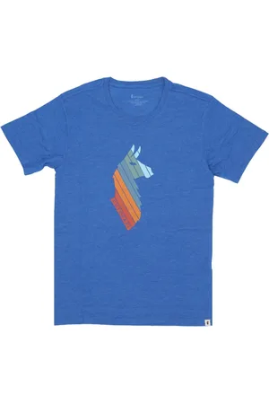 COTOPAXI Top, Herre, Blå, XL, Bomuld, Llama Stripes Tee