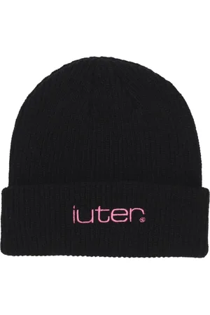 IUTER Tilbehør, Herre, Sort, ONE SIZE, Uld, Gitter Beanie Hat Sort