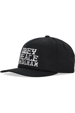 Obey Tilbehør, Herre, Sort, ONE SIZE, Bomuld, Sort buet skygge snapback kasket