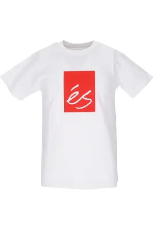 Es Top, Herre, Hvid, M, Bomuld, Hvid Crew Neck Tee Shirt