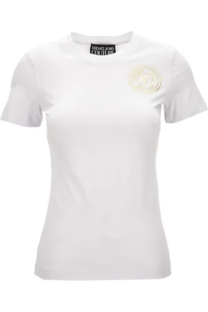 VERSACE Top, Dame, Hvid, M, Uld, Moderne T-shirts og Polos