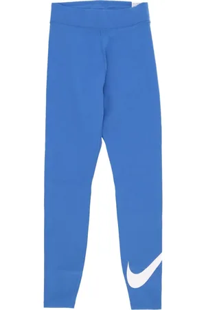 Nike Sport, Dame, Blå, S, Bomuld, Sportswear Leggings Højtaljet Swoosh Stjerne