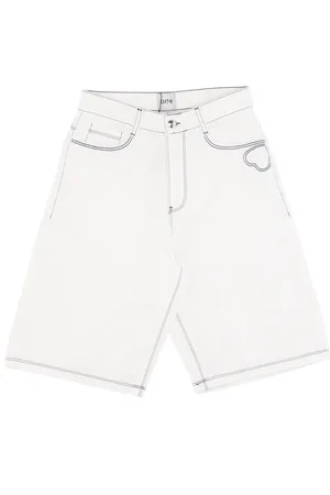 Arte Antwerp Shorts, Herre, Hvid, W32, Bomuld, Hjerte Detalje Hvide Shorts