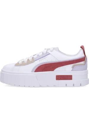 PUMA Sko, Dame, Flerfarvet, 37 EU, Læder, Hvid Lace Sneaker Ut Pop