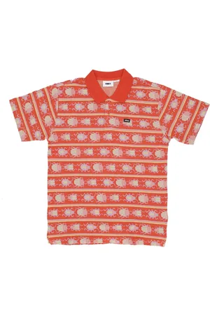 Obey Top, Herre, Rød, M, Bomuld, Bug Jacquard Polo Shirt