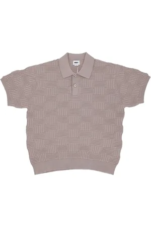 Obey Top, Herre, Grå, M, Bomuld, Kortærmet Polo Sweater Sølvgrå