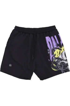 DOLLY NOIRE Badetøj, Herre, Sort, XL, Uld, Skull Party Badeshorts Sort