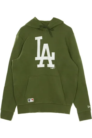 New Era Sweathshirts & Hoodies, Herre, Grøn, M, Uld, Sæsonholdlogo-hættetrøje oliven/hvid