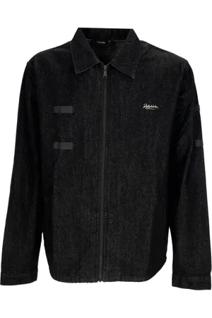 DOLLY NOIRE Jakke, Herre, Sort, L, Bomuld, Canvas Zip Jakke Sort
