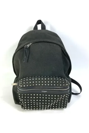 Saint Laurent Pre-owned, Dame, Sort, ONE SIZE, Tyl, Pre-owned Stof rygsaekke