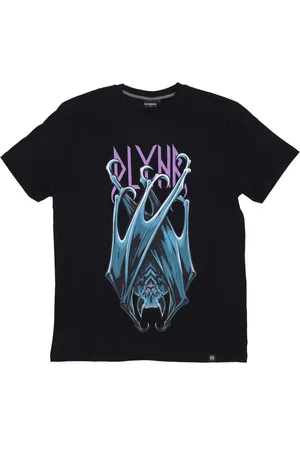 DOLLY NOIRE Top, Herre, Sort, XL, Bomuld, Sort Covid Bat Tee Kortærmet
