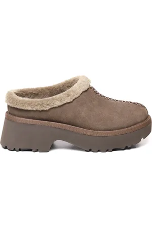 UGG Sko, Dame, Brun, 41 EU, Suede, Suede Træsko med Gummihæl