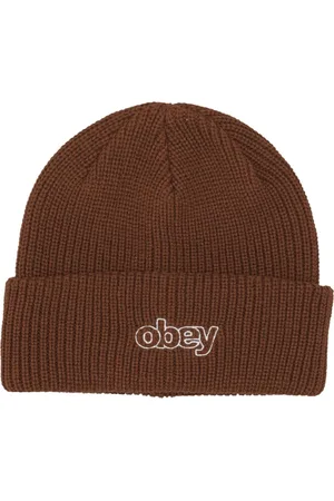 Obey Tilbehør, Herre, Brun, ONE SIZE, Uld, Throwback Beanie Sepia Hat