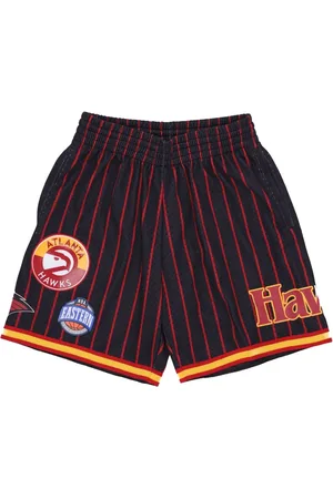 Mitchell & Ness Sport, Herre, Sort, S, Polyester, Atlanta Hawks Basketball Shorts Sort/Rød