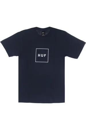 Huf Top, Herre, Blå, S, Bomuld, Navy Logo Herre T-shirt Kortærmet