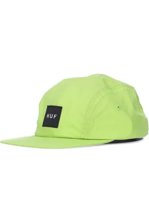 Huf Tilbehør, Herre, Grøn, ONE SIZE, Bomuld, Flad skyggehue Essentials Box Logo