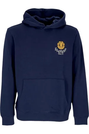 Element Sweathshirts & Hoodies, Herre, Blå, XL, Bomuld, Marineblå Hoodie med Kængurulomme