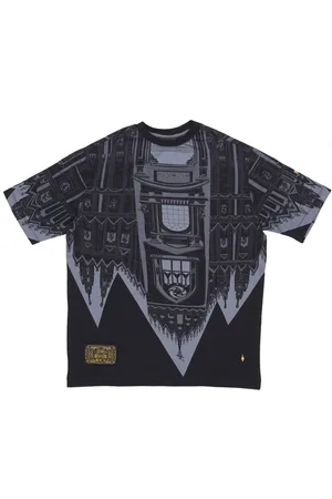 DOLLY NOIRE Top, Herre, Sort, XS, Bomuld, Milan Cathedral Print Herre T-shirt Sort
