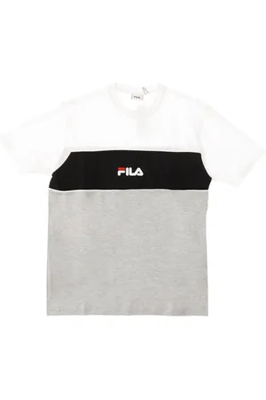 Fila Top, Herre, Grå, M, Bomuld, Farveblok T-shirt Lysegrå Melange