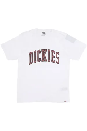 Dickies Top, Herre, Hvid, S, Bomuld, Crew Neck Tee Løs Pasform Logo