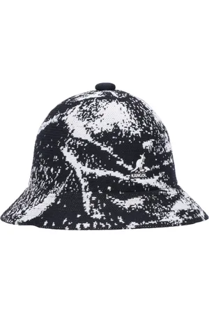 Kangol Tilbehør, Herre, Sort, M, Polyester, Airbrush Casual Bucket Hat Sort/Hvid