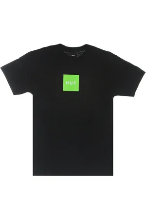 Huf Top, Herre, Sort, S, Bomuld, Essentials Box Logo Tee Sort
